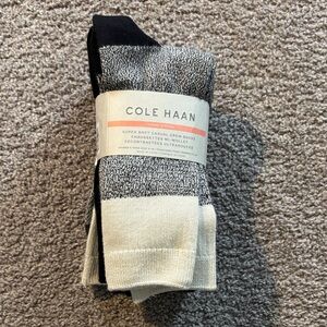 Cole Haan Women’s Black and Cream Casual Socks